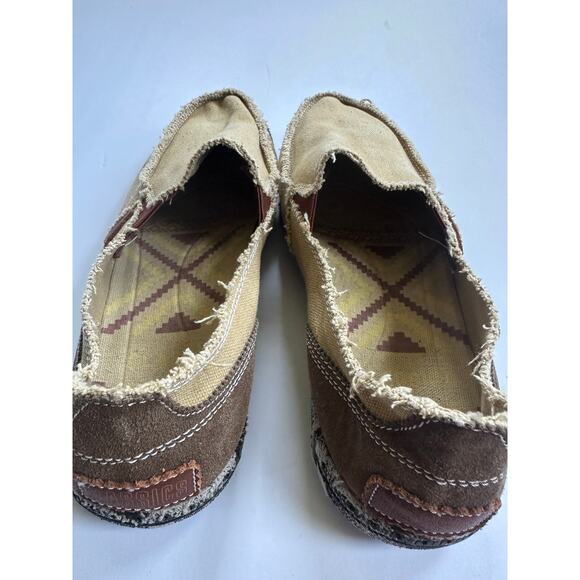 CASMAG Men's Cloth Shoes Canvas Slip on Loafers 10/43 Leisure Vintage Flat Boat - Picture 9 of 10